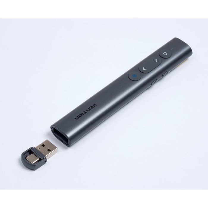 Презентер Vention PowerPoint Clicker with Red Laser Pointer Gray (KQIH0) зображення 6
