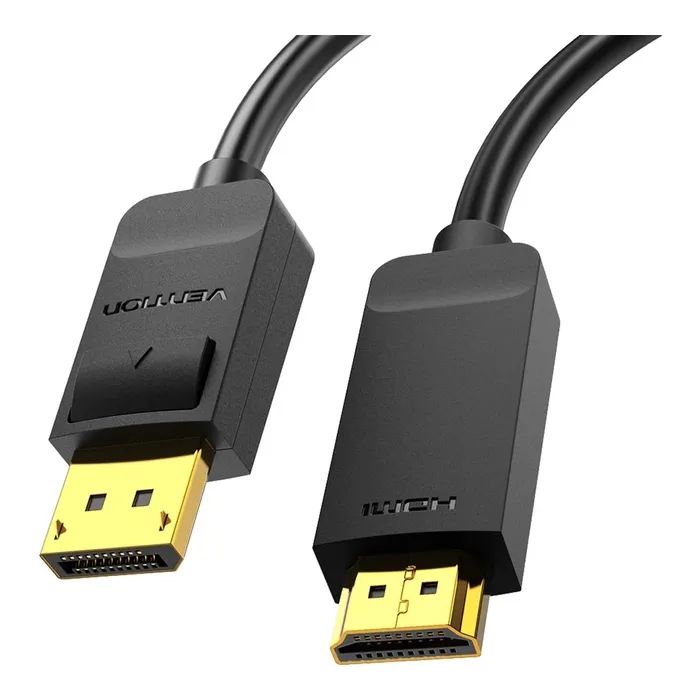 Кабель мультимедійний DisplayPort M to HDMI M 1.5m 4K30Hz black Vention (HAGBG) зображення 2