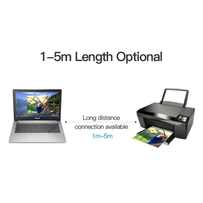 Кабель для принтера USB 2.0 AM/BM 1.0m black Vention (VAS-A16-B100) изображение 3