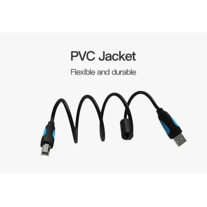 Кабель для принтера USB 2.0 AM/BM 1.0m black Vention (VAS-A16-B100) изображение 6
