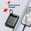 Батарея универсальная Canyon 10000mAh OnPower 104 PD/20W, QC/22.5W built-in cable Black (CNS-CPB104B) изображение 7