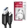 Дата кабель USB 3.2 AM to USB-C 1.0m black AXAGON (BUCM3-AM10AB) изображение 2
