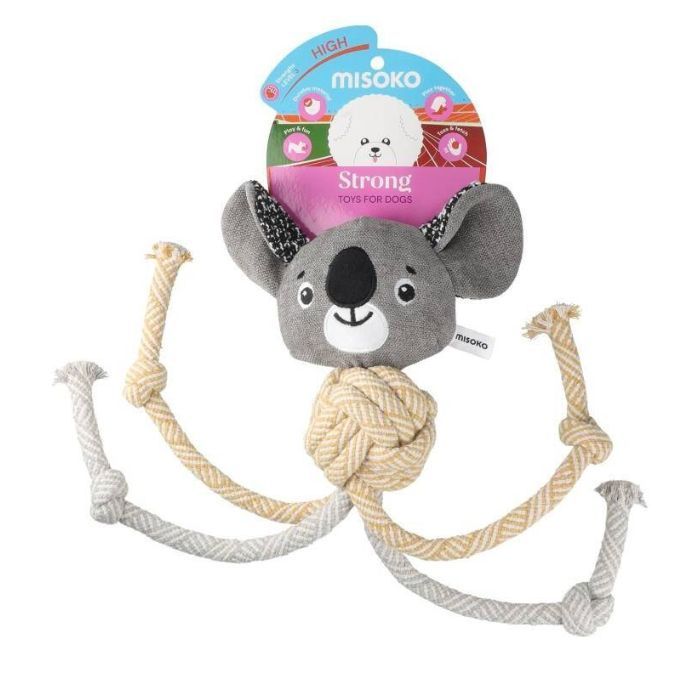 Игрушка для собак MISOKO&CO Коала с веревкой 43 см (HANYT133752)