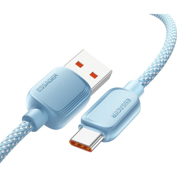 Дата кабель USB 2.0 AM to USB-C 1.0m 100W blue Essager (EXC7A-WL03-P) зображення 2