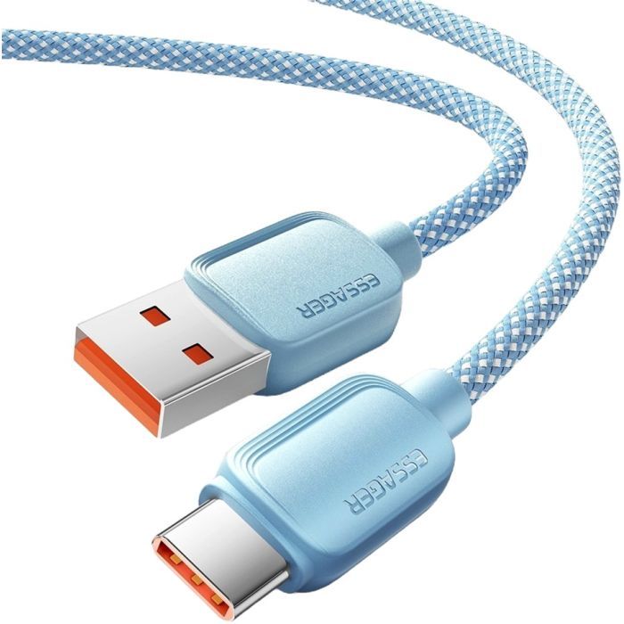 Дата кабель USB 2.0 AM to USB-C 1.0m 100W blue Essager (EXC7A-WL03-P) зображення 3