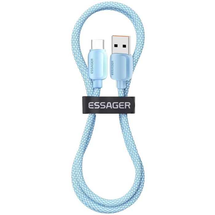 Дата кабель USB 2.0 AM to USB-C 1.0m 100W blue Essager (EXC7A-WL03-P) зображення 4