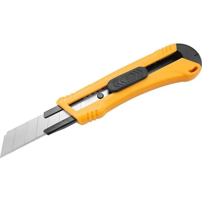 Нож канцелярский Tolsen 18 мм пластик металлическая направляющая (30085)