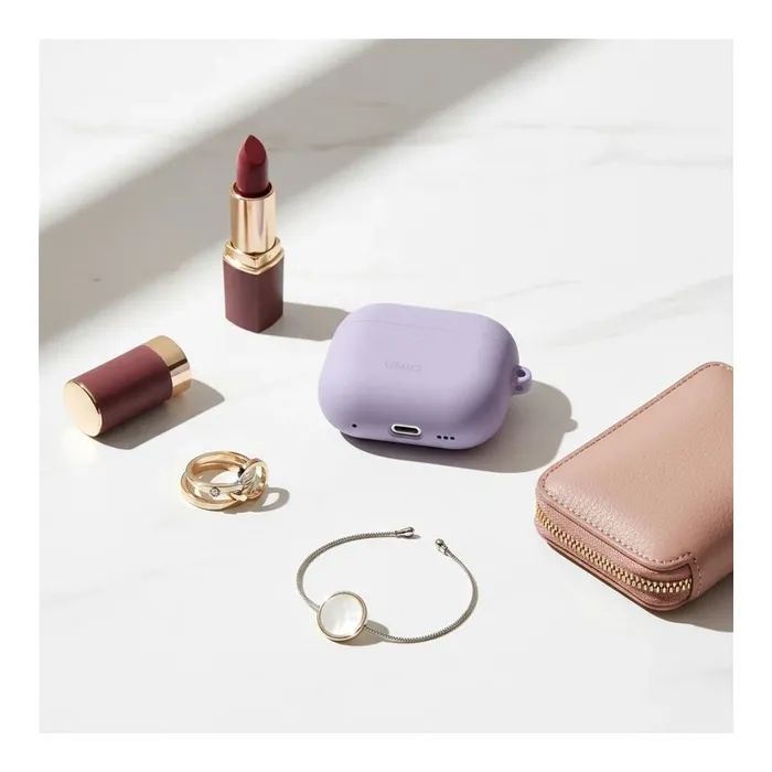 Чехол для наушников Uniq Lino AirPods Pro 2 gen Silicone Lilac lavender (8886463683569) изображение 10