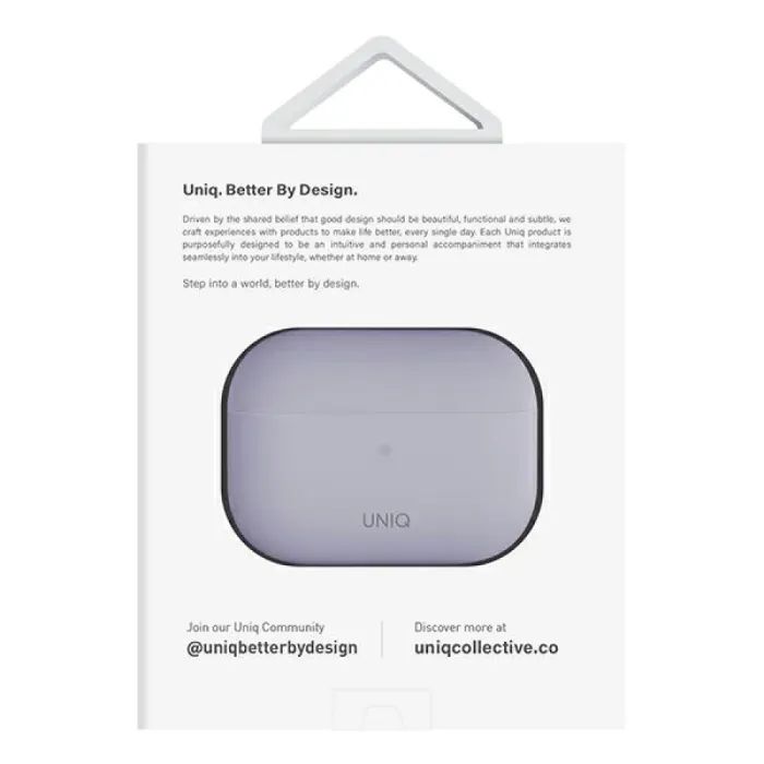 Чехол для наушников Uniq Lino AirPods Pro 2 gen Silicone Lilac lavender (8886463683569) изображение 6