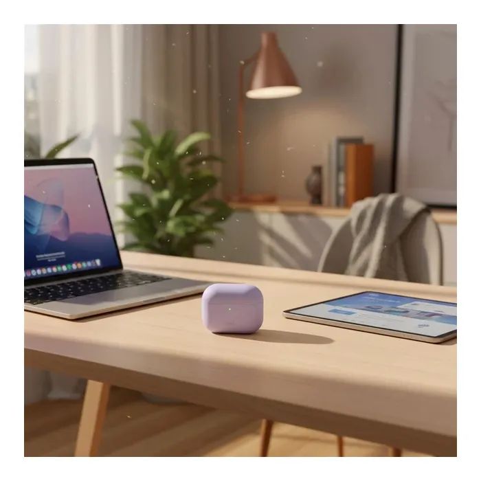 Чехол для наушников Uniq Lino AirPods Pro 2 gen Silicone Lilac lavender (8886463683569) изображение 8