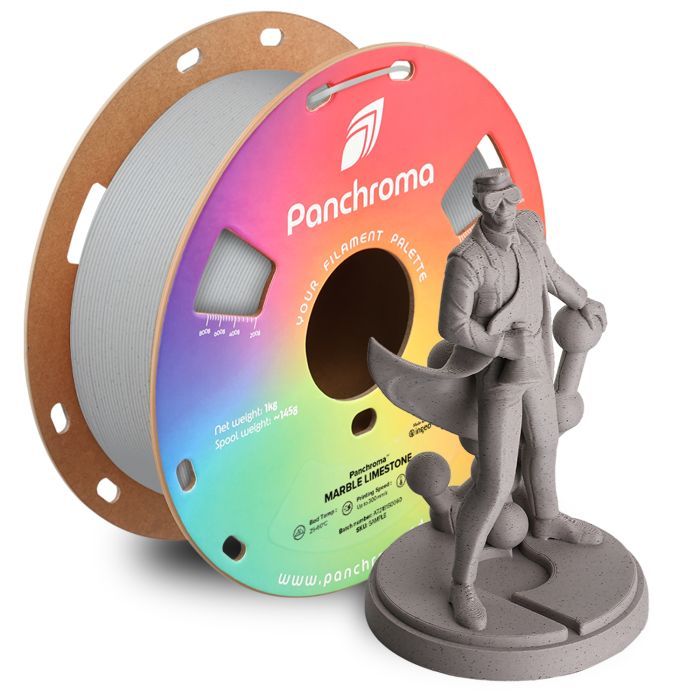 Пластик для 3D-принтера Polymaker PLA PANCHROMA MARBLE 1,75mm 1kg WHITE (CA04005) зображення 2