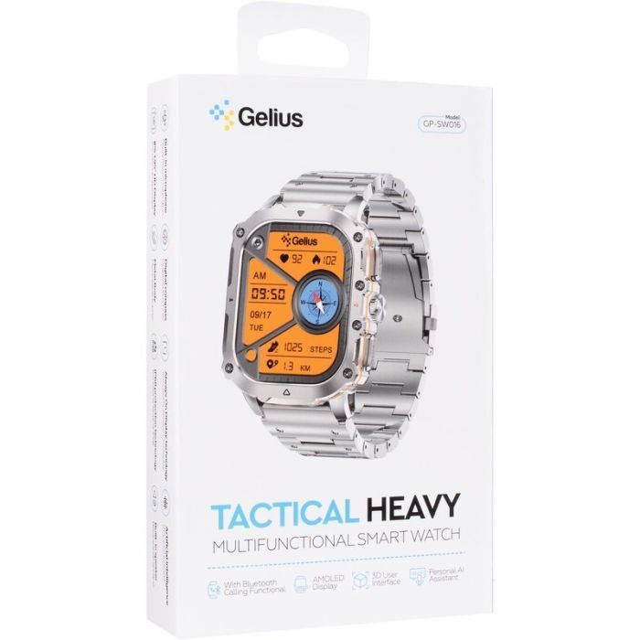 Смарт-годинник Gelius Tactical Heavy (GP-SW016) Silver Titan (2099901019103) зображення 11