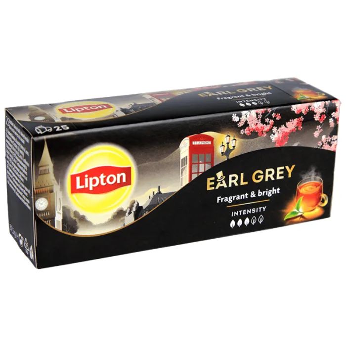 Чай Lipton Earl Gray з ароматом бергамоту 25 пакетиків (8720608016242)