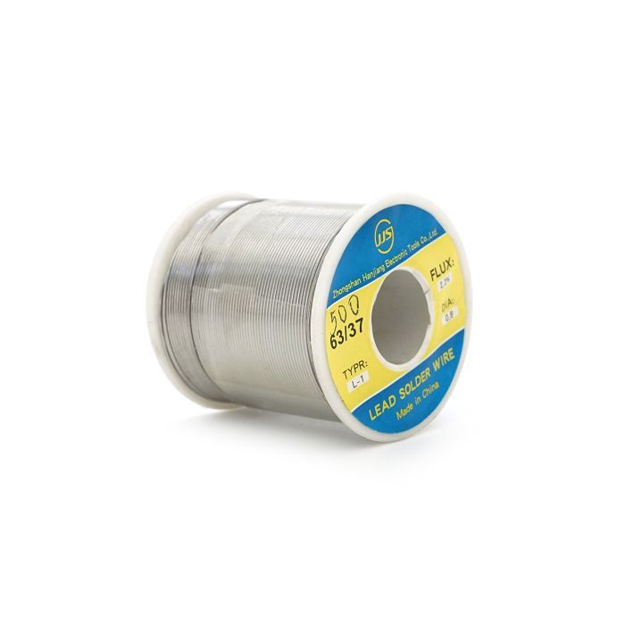Припой для пайки Jufeng ПОС-63 (Sn63/Pb37), 0,8мм, 500гр.катушка (YT-SLF-Jufeng/37-0.8-500)