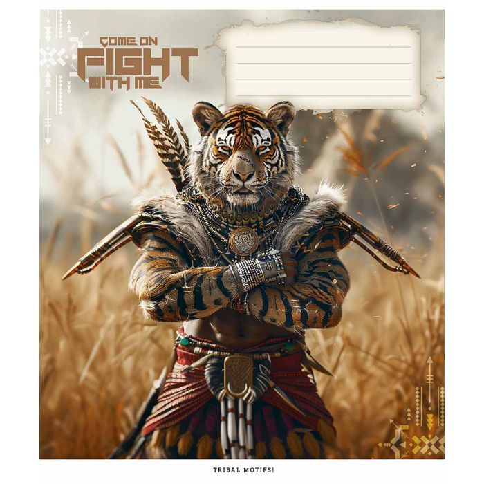 Тетрадь Школярик Star Tribal motifs 48 листов линия (048-3445L) изображение 2
