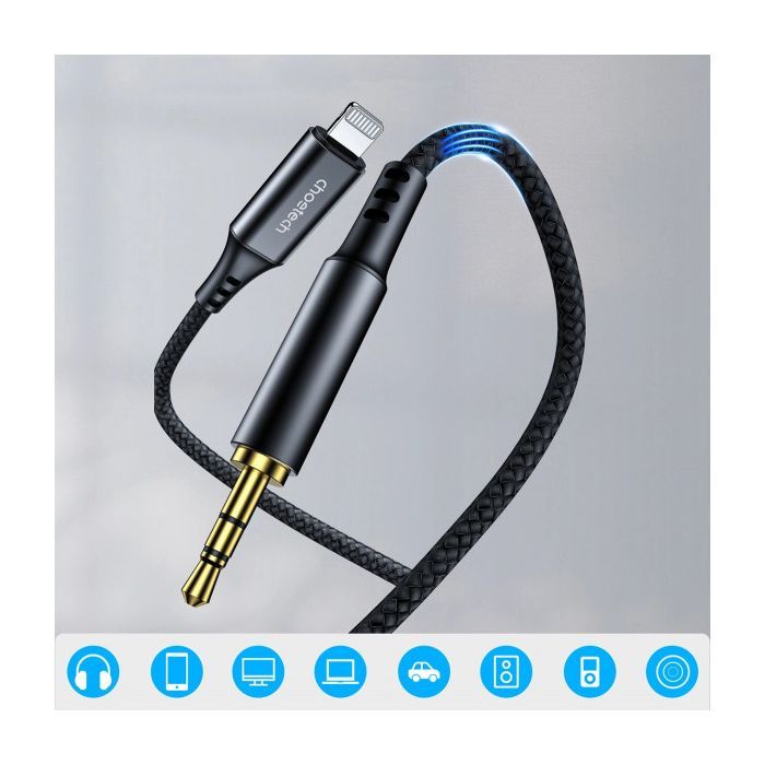 Кабель мультимедийный Lightning to 3.5mm M 2.0m Choetech (AUX009) изображение 2