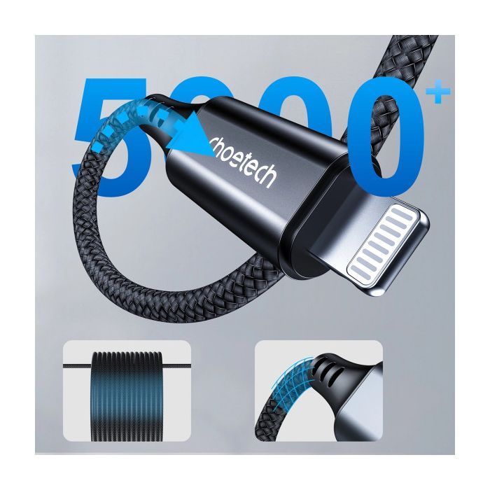 Кабель мультимедийный Lightning to 3.5mm M 2.0m Choetech (AUX009) изображение 4