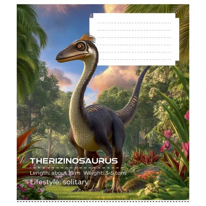 Зошит Школярик Dinosaurs 12 аркушів клітинка (012-3753K) зображення 2