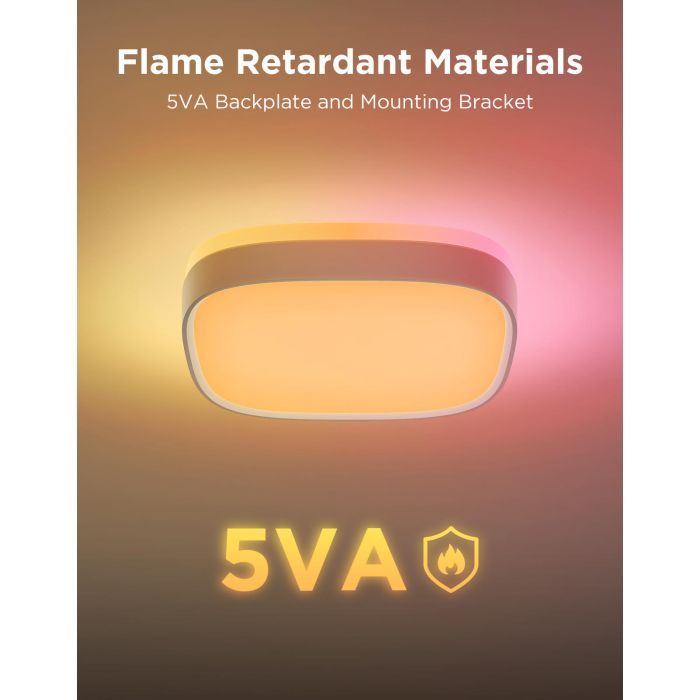 Светильник Govee H60A4 30cm Smart Square Ceiling Light, RGBWW + RGBIC, WI-FI/Bluetooth, білий (H80A4C01) изображение 15