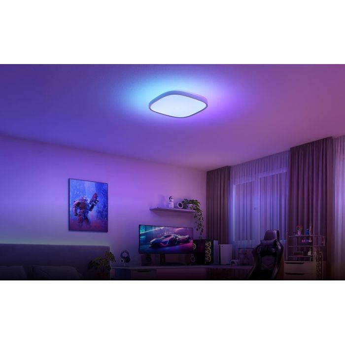 Светильник Govee H60A4 30cm Smart Square Ceiling Light, RGBWW + RGBIC, WI-FI/Bluetooth, білий (H80A4C01) изображение 4