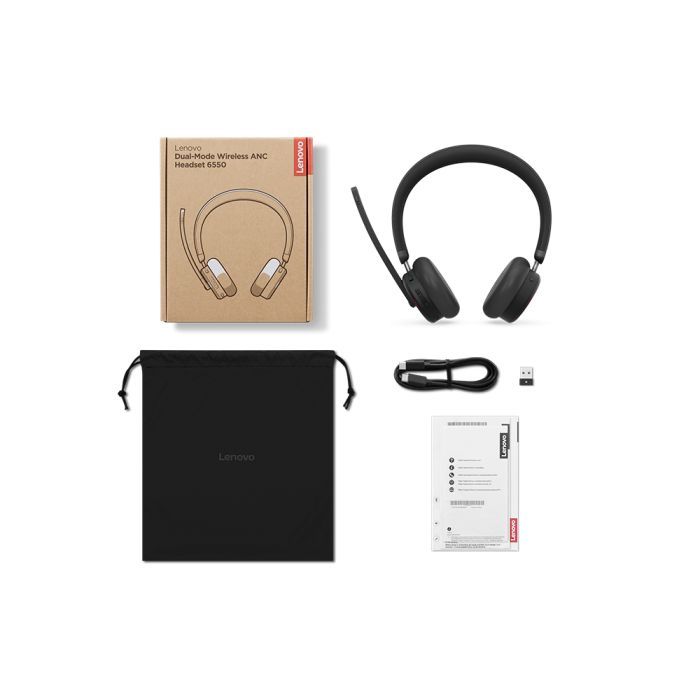 Наушники Lenovo Dual-Mode Wireless ANC 6550 Black (4XD1S19777) изображение 6