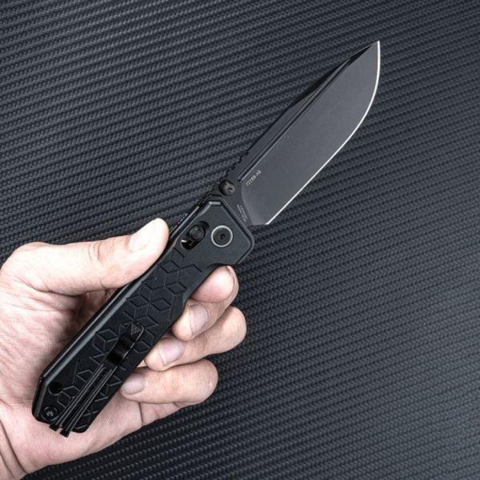 Нож SRM Rubik 7228B 14C28N, Black Aluminium, Black Stonewash (7228B-AB2) изображение 2