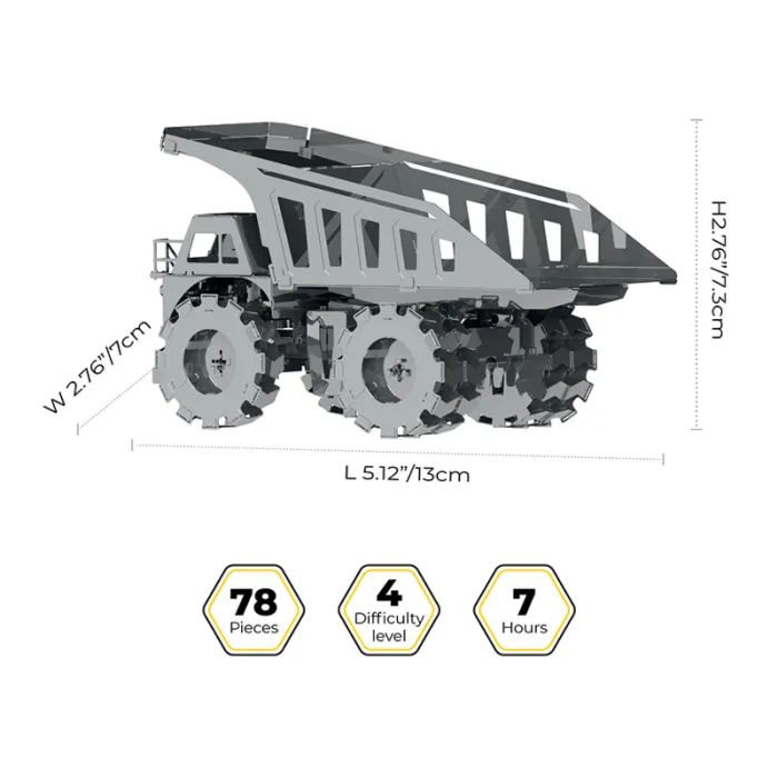 Конструктор Metal Time Коллекционная модель Quarry Transporter Механический карьерный самосвал (MT014) изображение 3