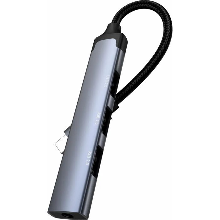 Концентратор LDNIO USB-C 4-in-1 3xUSB 2.0 + 1x3.5mm (DS-104C) изображение 3