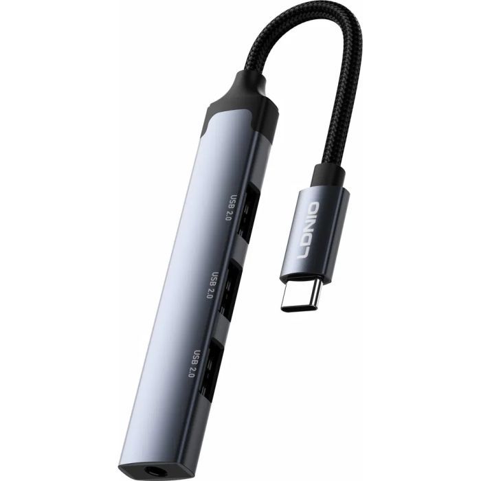 Концентратор LDNIO USB-C 4-in-1 3xUSB 2.0 + 1x3.5mm (DS-104C) изображение 5