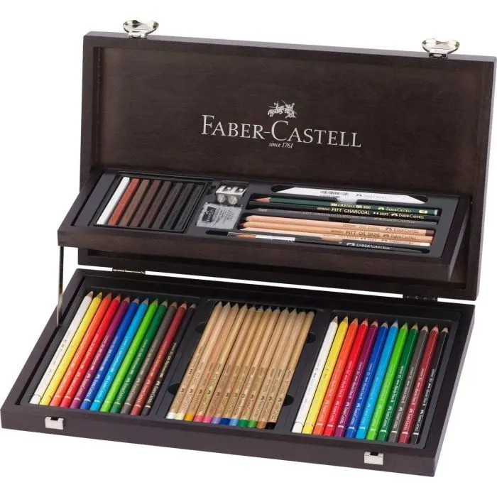 Художественный набор Faber-Castell ART & GRAFIC в дерев'яному пеналі 54 предмета, (110084) (31633)