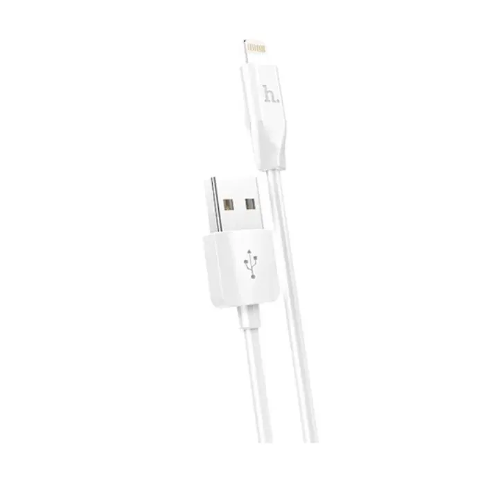 Дата кабель USB 2.0 AM to Lightning 1.0m 2.4A X1 white HOCO (6957531032007)