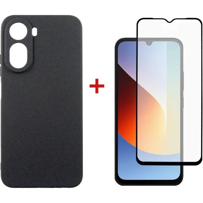 Чехол для мобильного телефона Dengos Carbon Cover + Glass Xiaomi Redmi A7 Pro Black (DG-KM-202)