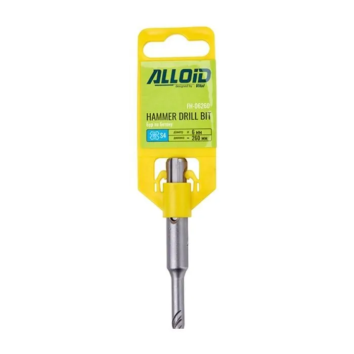Бур Alloid по бетону, SDS-plus, S4, 6260мм (FH-06260) изображение 6