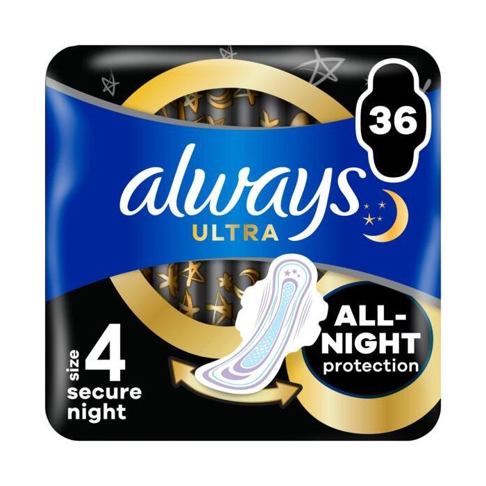 Гігієнічні прокладки Always Ultra Secure Night (Розмір 4) 24 шт. (8006540093764)