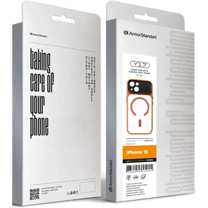 Чехол для мобильного телефона Armorstandart Y17 MagCase Apple iPhone 15 Orange (ARM91489) изображение 3