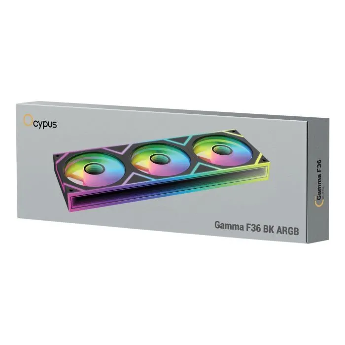 Кулер для корпуса OCYPUS GAMMA F36 ARGB чорний (GAMMA-F36-BK3AM00X-GL) изображение 7