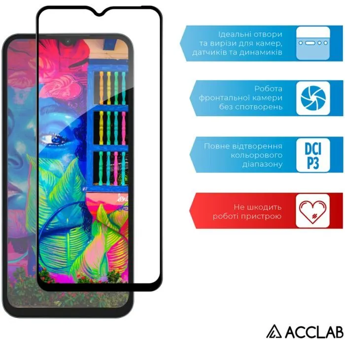 Стекло защитное ACCLAB Full Glue Xiaomi Poco M5 Black (1283126545061) изображение 5