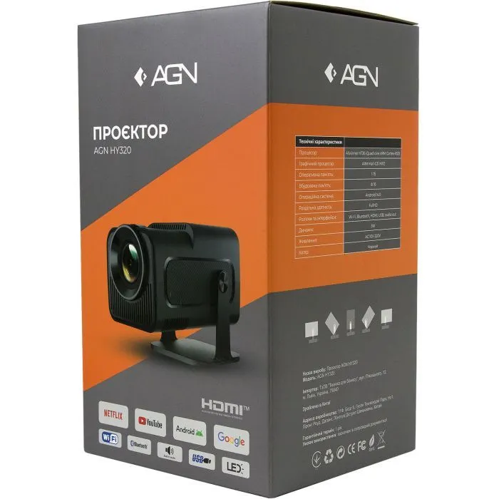 Проектор AGN HY320 (AGN-HY320) зображення 6