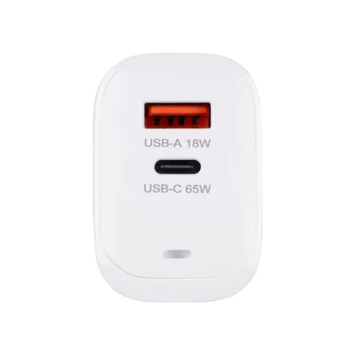Зарядное устройство XoKo 1xUSB-C PD65W + 1xUSB QC3.0 GaN white (XK-QC-620) изображение 6