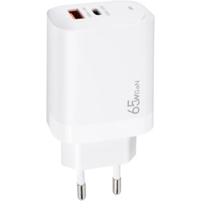 Зарядное устройство XoKo 1xUSB-C PD65W + 1xUSB QC3.0 GaN white (XK-QC-620) изображение 7