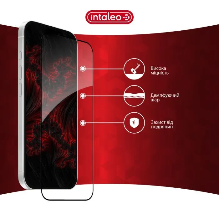Скло захисне Intaleo Full Glue ESD Apple iPhone 17 Pro Max Black (1283126626029) зображення 5