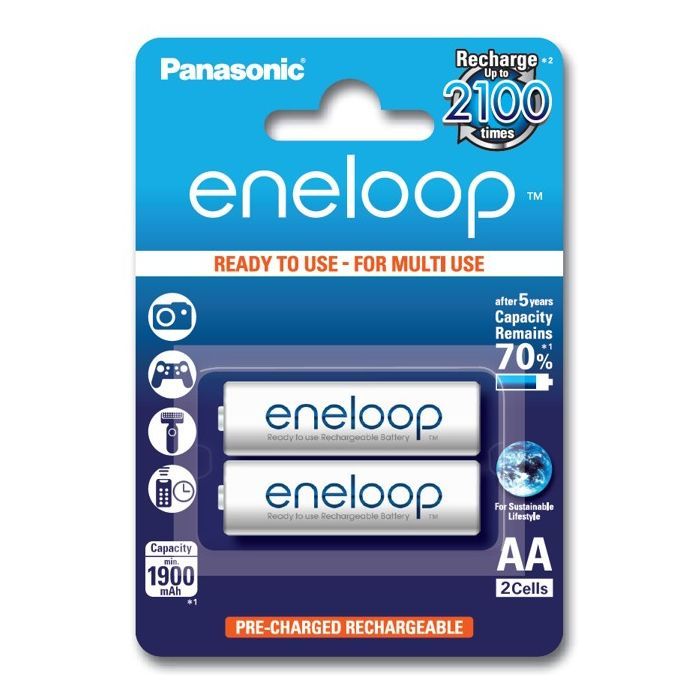 Аккумулятор Panasonic Eneloop AA 1900mAh NI-MH * 2 (BK-3MCCE/2BE)