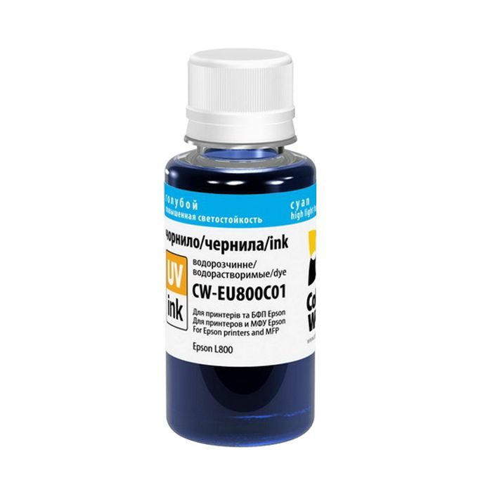 Чернила ColorWay Epson L800 Cyan EU800C (CW-EU800C01)