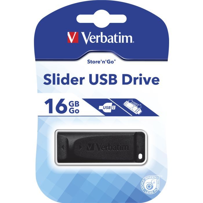 USB флеш накопитель Verbatim 32GB Slider Black USB 2.0 (98697) изображение 5