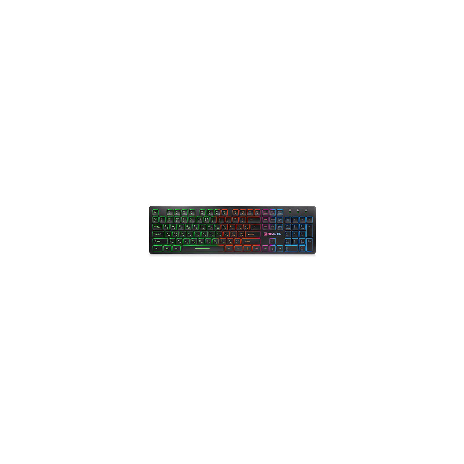 Клавіатура REAL-EL 7070 Comfort Backlit, black