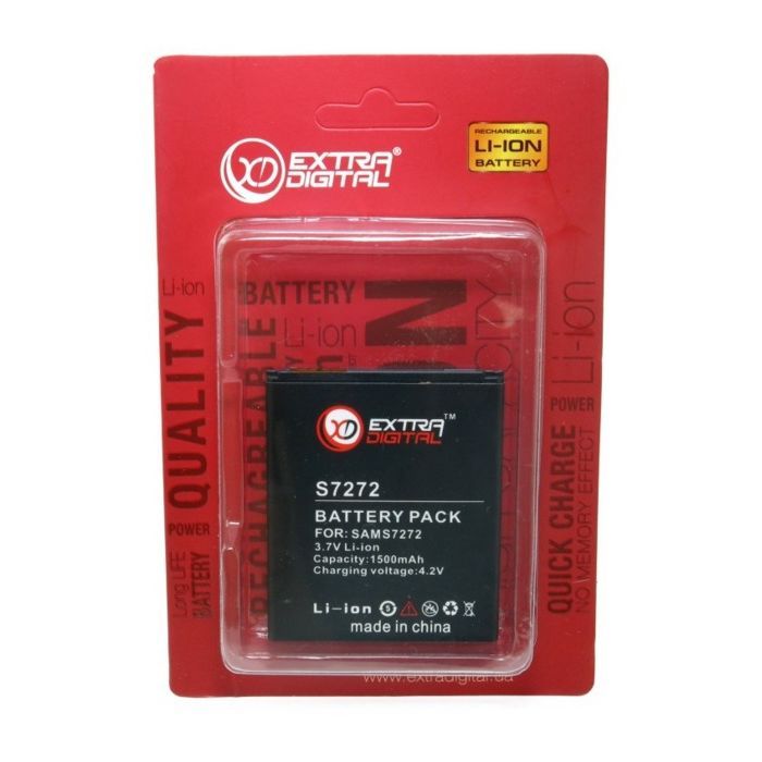Аккумуляторная батарея Extradigital Samsung Galaxy Ace 3 Duos (1500 mAh) (BMS6298) изображение 6