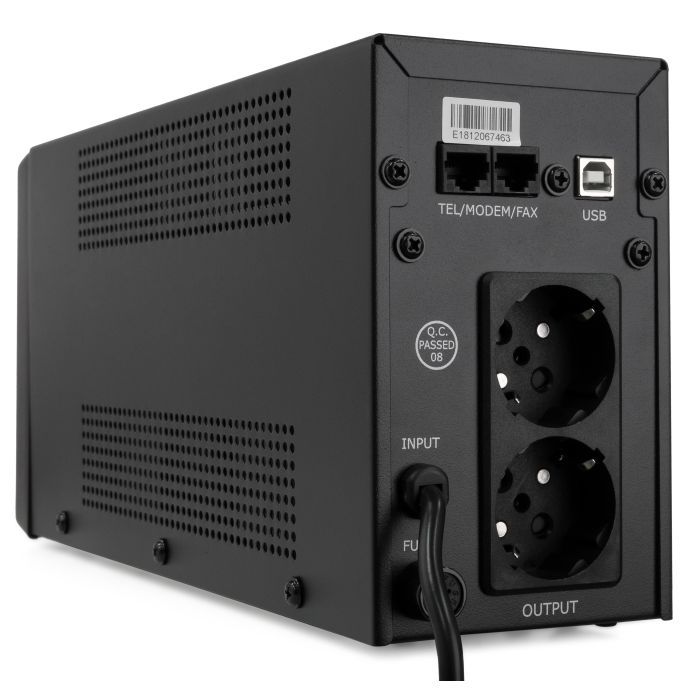Пристрій безперебійного живлення Vinga LCD 600VA metal case with USB (VPC-600MU) зображення 5