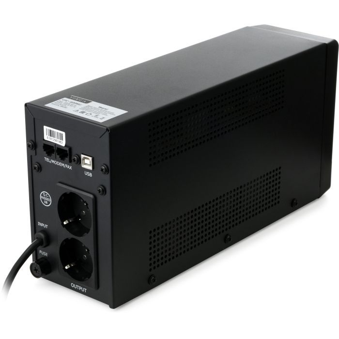 Пристрій безперебійного живлення Vinga LCD 600VA metal case with USB (VPC-600MU) зображення 6