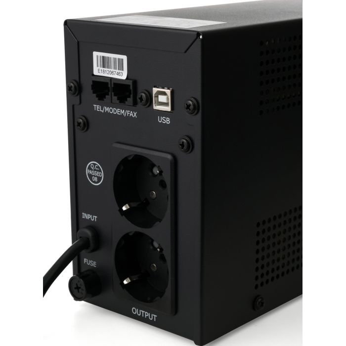 Пристрій безперебійного живлення Vinga LCD 600VA metal case with USB (VPC-600MU) зображення 7