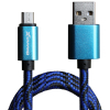 Дата кабель USB 2.0 AM to Micro 5P 1.0m Cu, 1.5A, Blue/Black Grand-X (FM05BLB) зображення 2